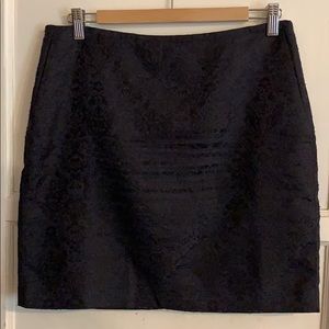 Navy blue lace mini skirt